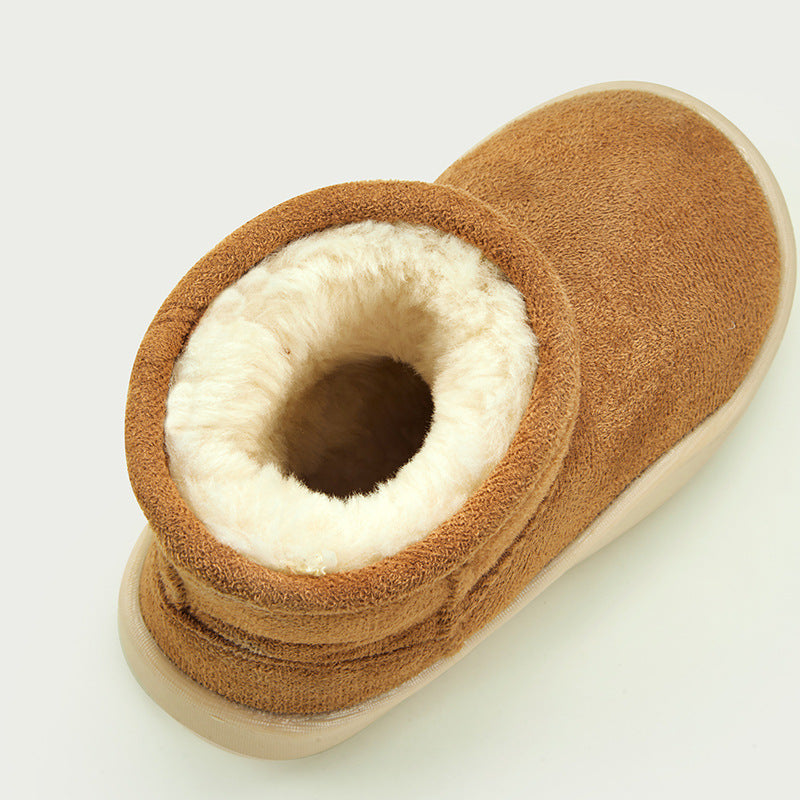 Children's short boots with fleece lining