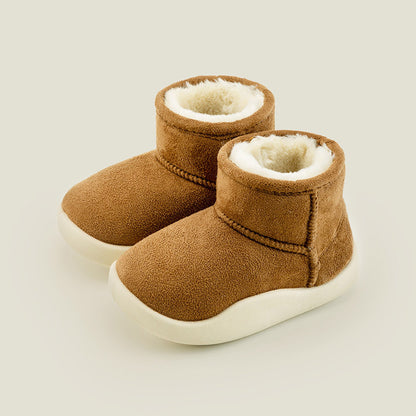 Children's short boots with fleece lining