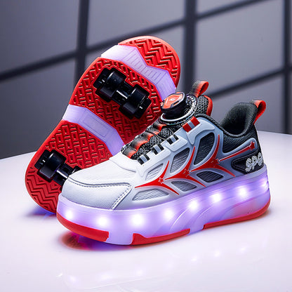 Children's LED Light Up Roller Shoes