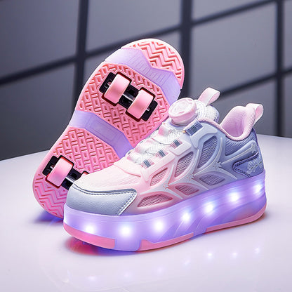 Children's LED Light Up Roller Shoes