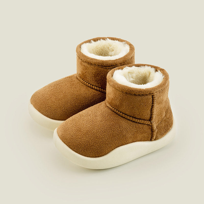 Children's short boots with fleece lining