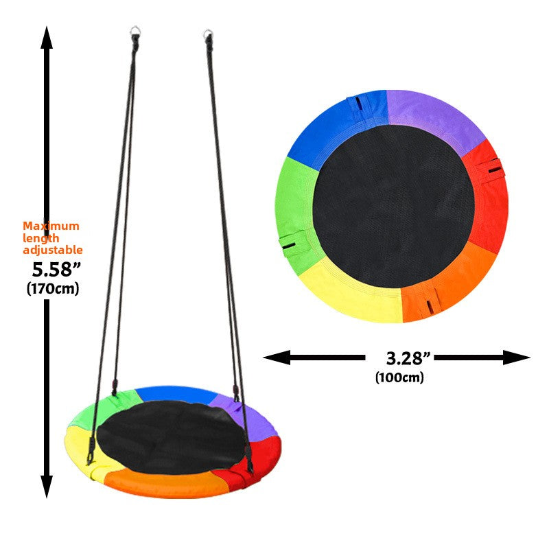 Round Oxford Fabric Swing Hammock